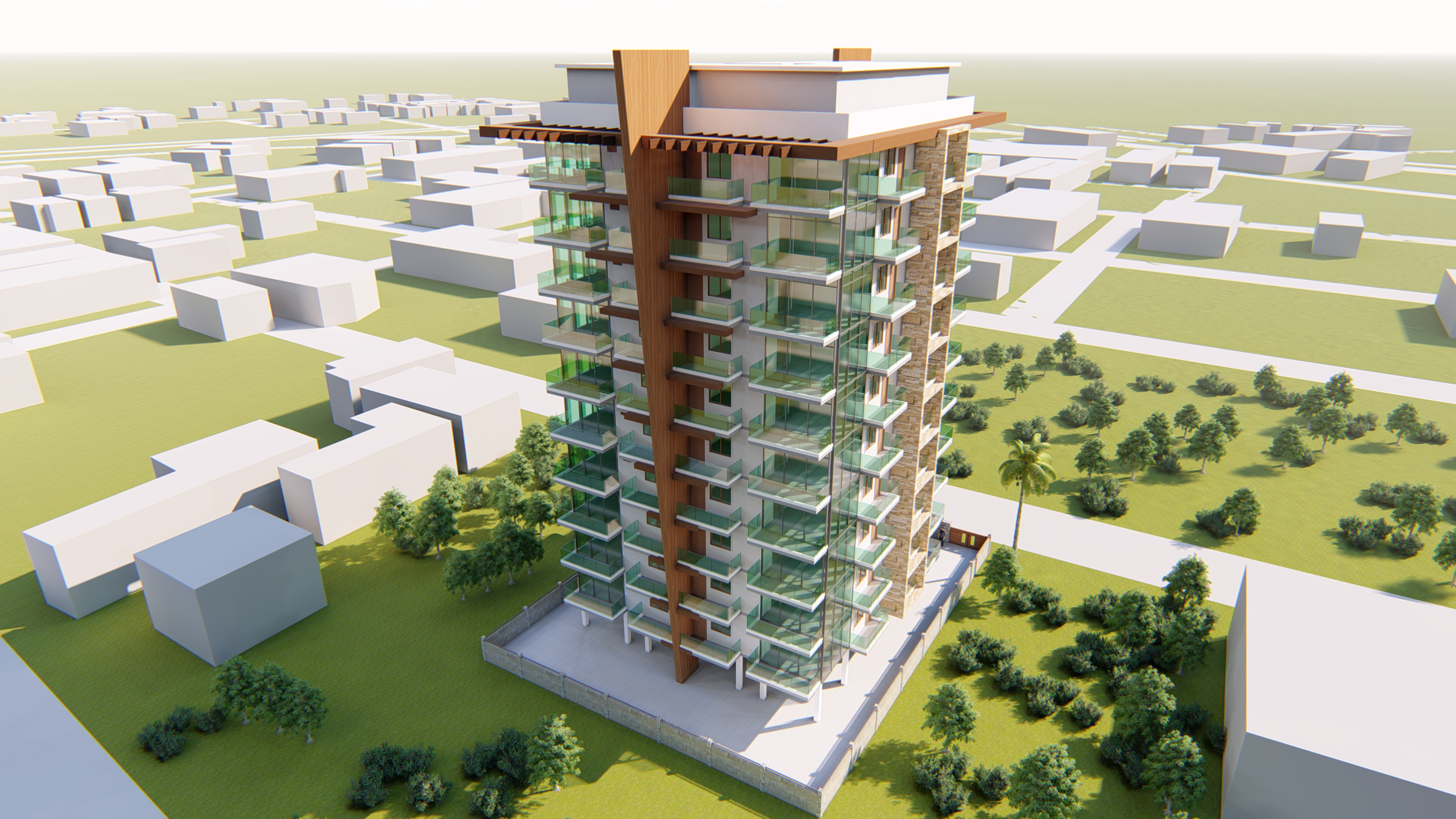 green basic elevation design
