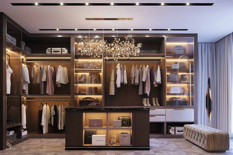 Luxury walk in wardrobe